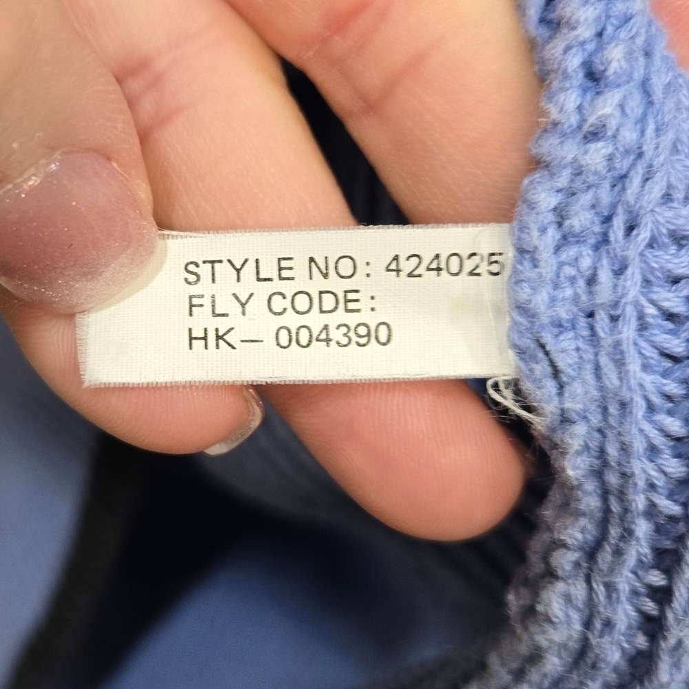 VTG 90s Men's Cardigan Sweater XL Blue Slouchy Baggy Pockets Academia Preppy‎ - Picture 8 of 8